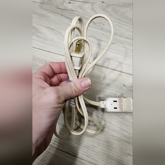 Three - 6 Foot Power Cords - White, Brown, Black - Picture 6 of 10